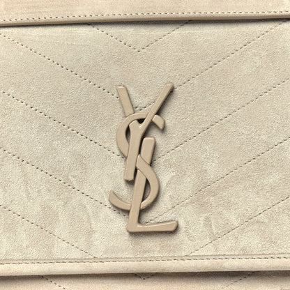 Saint Laurent Suede Monogram Medium Niki Chain Satchel Light Beige 8 of 10