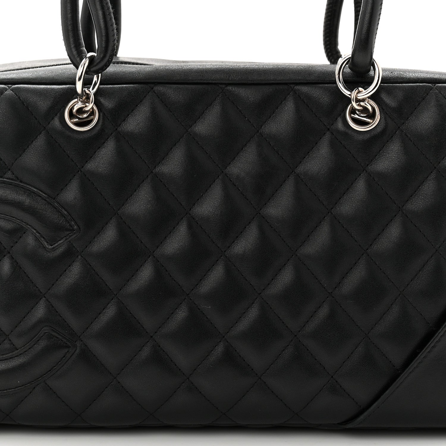 Chanel Calfskin Quilted Large Cambon Bowler Black 8 of 11