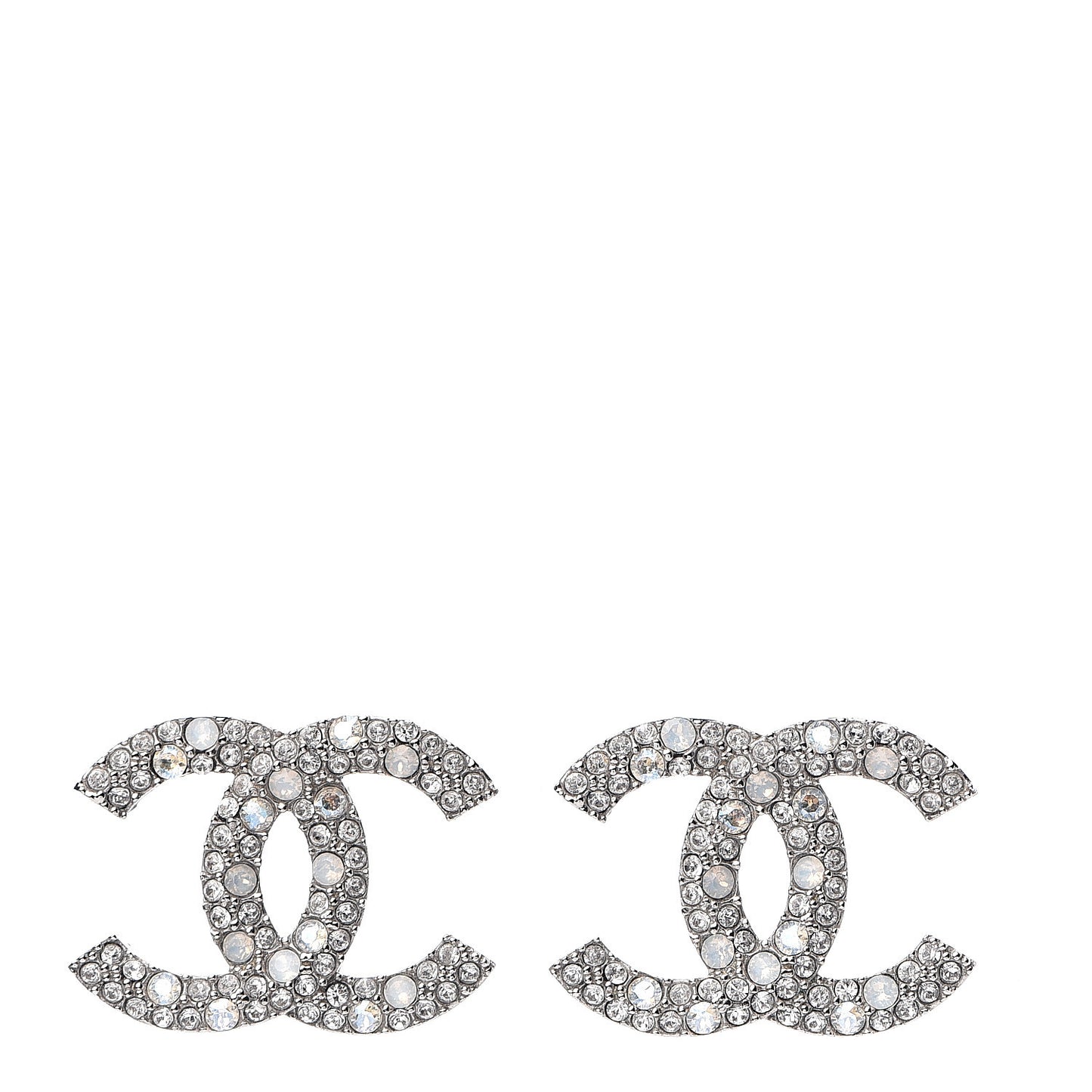 Crystal Timeless CC Earrings Silver