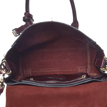 Mulberry Natural Leather Mini Cara Delevingne Convertible Satchel Oxblood 5 of 12
