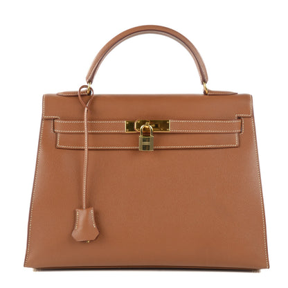 Hermes Courchevel Kelly Sellier 32 Gold 1 of 22