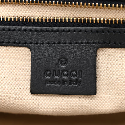 Gucci Monogram Selleria Calfskin Vintage Web Medium Boston Beige Blue 6 of 13