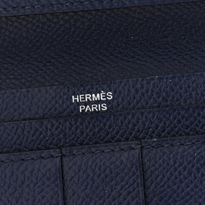 Hermes Epsom Bearn Gusset Wallet Bleu Saphir 6 of 7