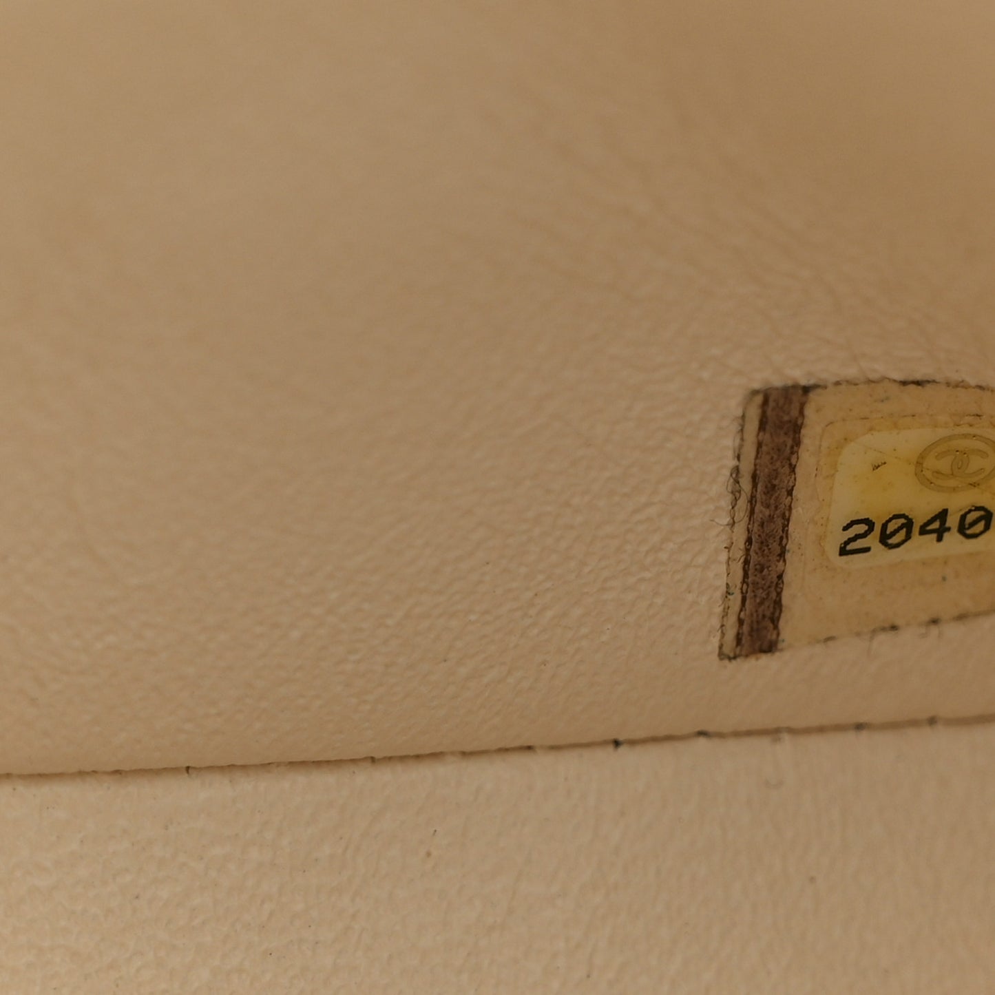 Iridescent Caviar Quilted Mini Square Flap White