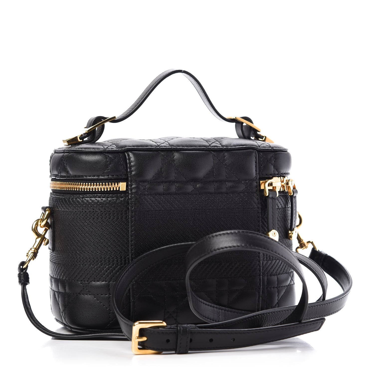 Christian Dior Lambskin Cannage Small Diortravel Vanity Case Black 3 of 8
