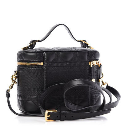 Christian Dior Lambskin Cannage Small Diortravel Vanity Case Black 3 of 8