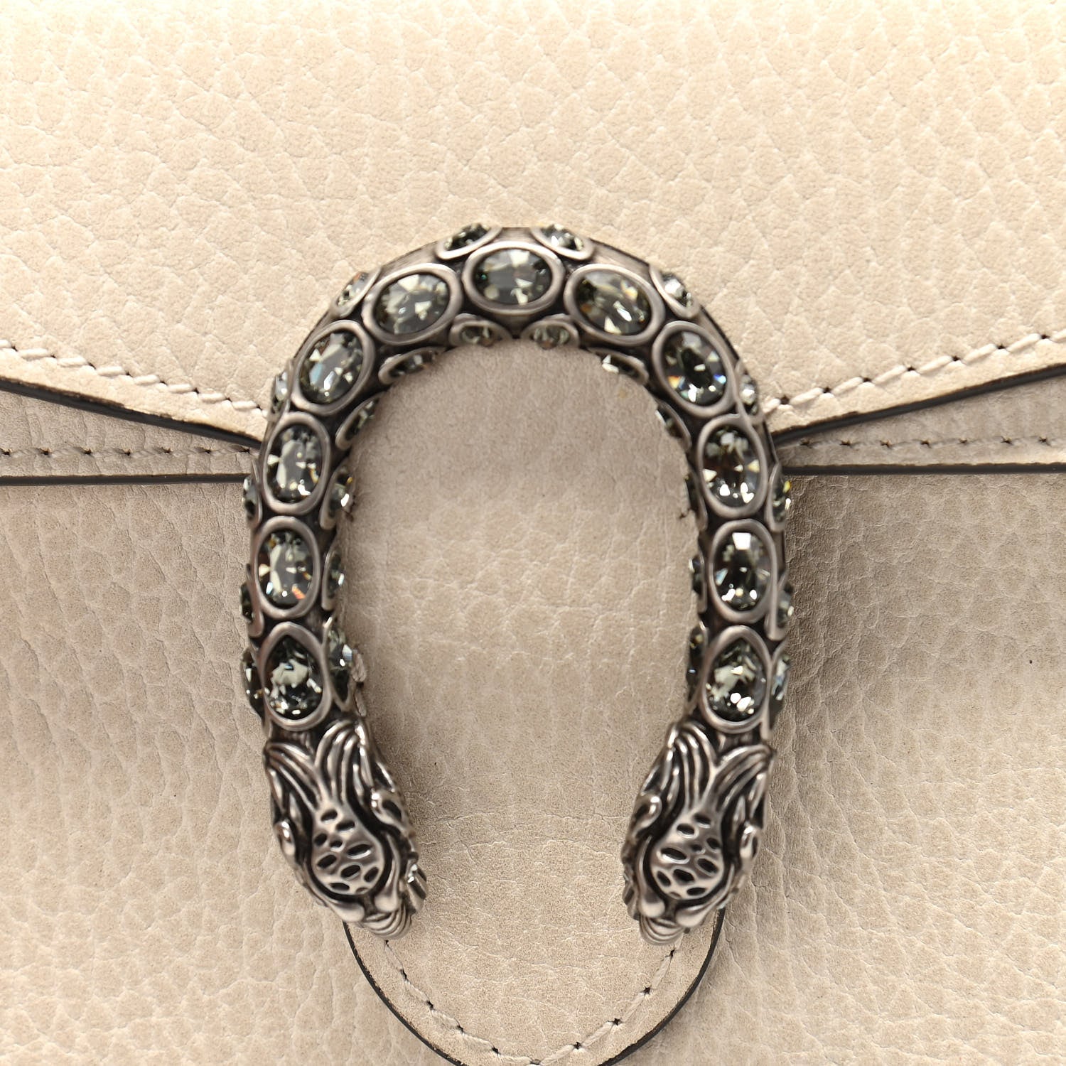 Gucci Dollar Calfskin Crystal Super Mini Dionysus Shoulder Bag Mystic White Black Diamond 6 of 9