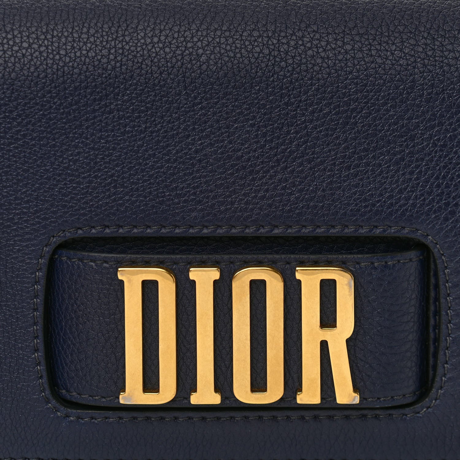 Christian Dior Grained Calfskin Dio(r)evolution Flap Bag Navy Blue 7 of 11