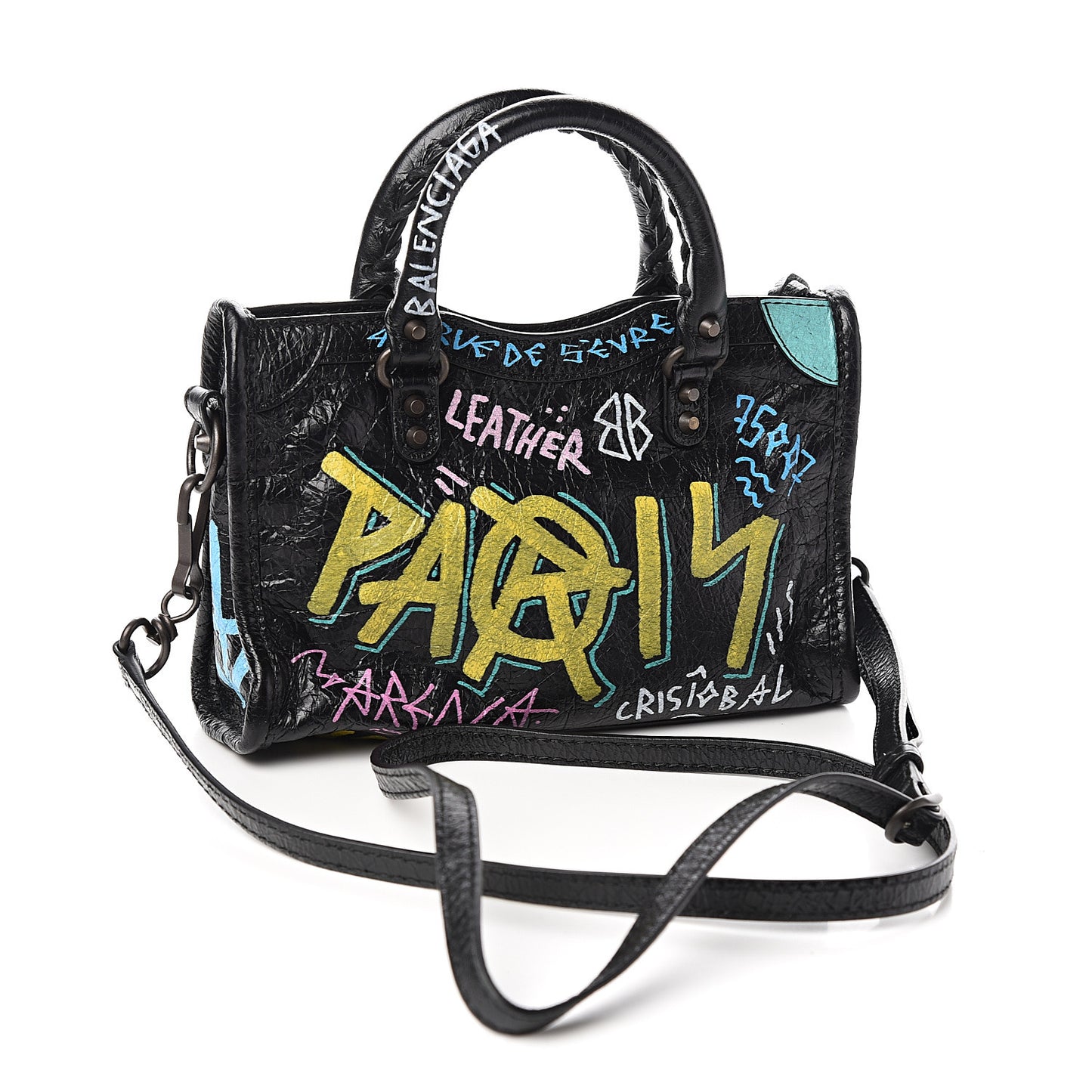 Agneau Graffiti Classic Hardware Nano City Black Multicolor