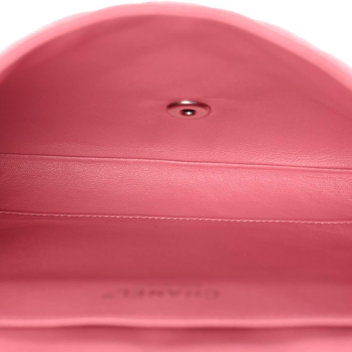 Lambskin Quilted Clutch with Chain Flap Pink