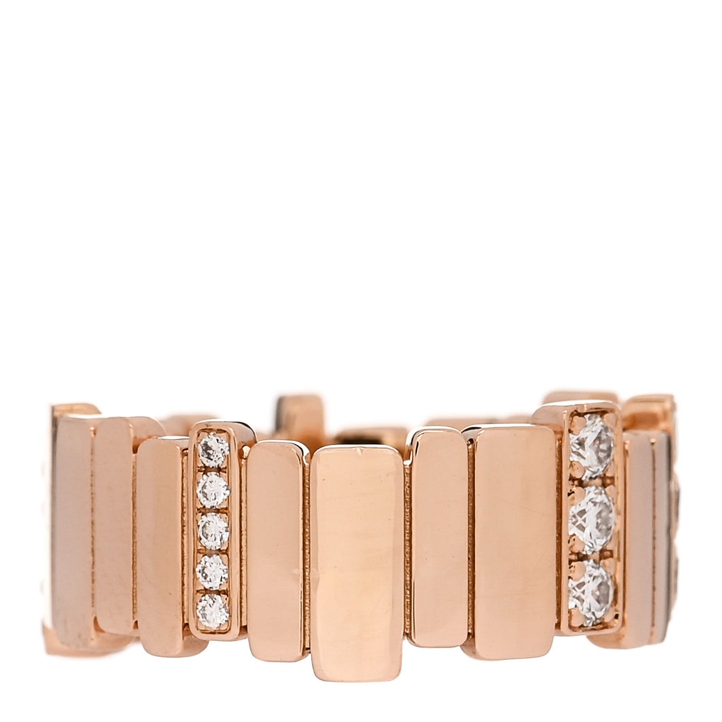 18K Rose Gold Diamond .50ctw Gem Dior Ring 51 5.75