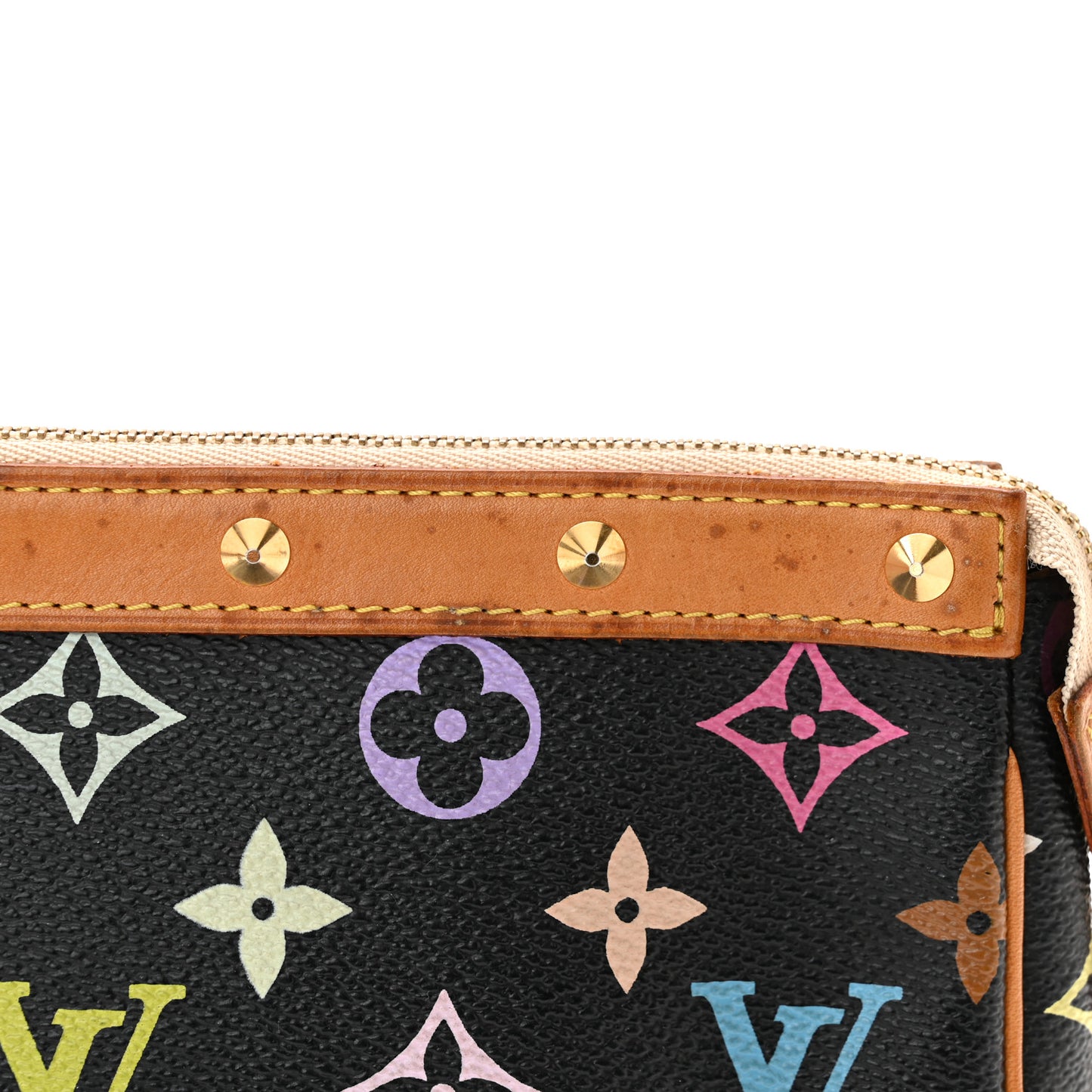 LOUIS VUITTON Monogram Multicolor Pochette Accessories Black
