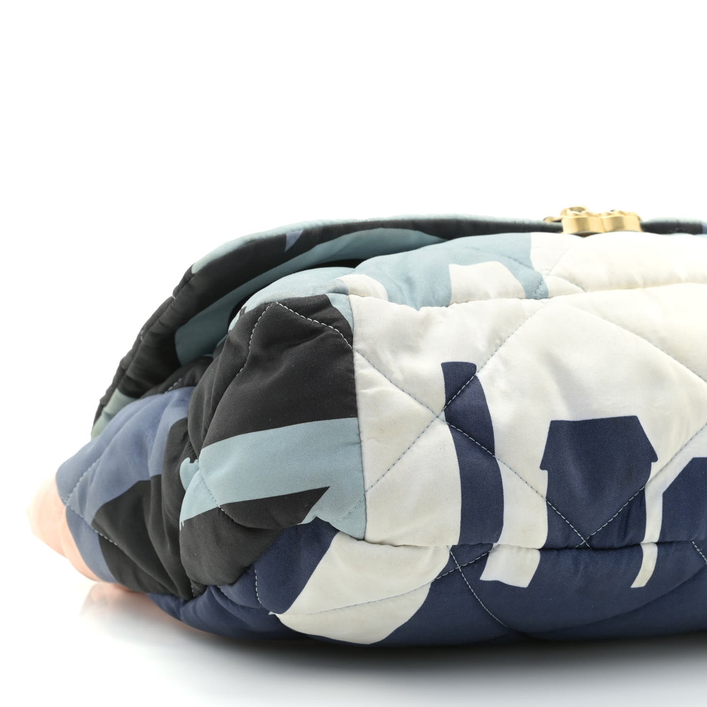 Silk Maxi Scarf Chanel 19 Flap Black Blue White