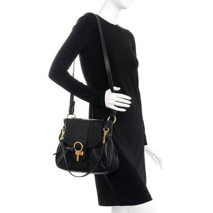 Chloe Grained Lambskin Calfskin Small Lexa Shoulder Bag Black 2 of 7