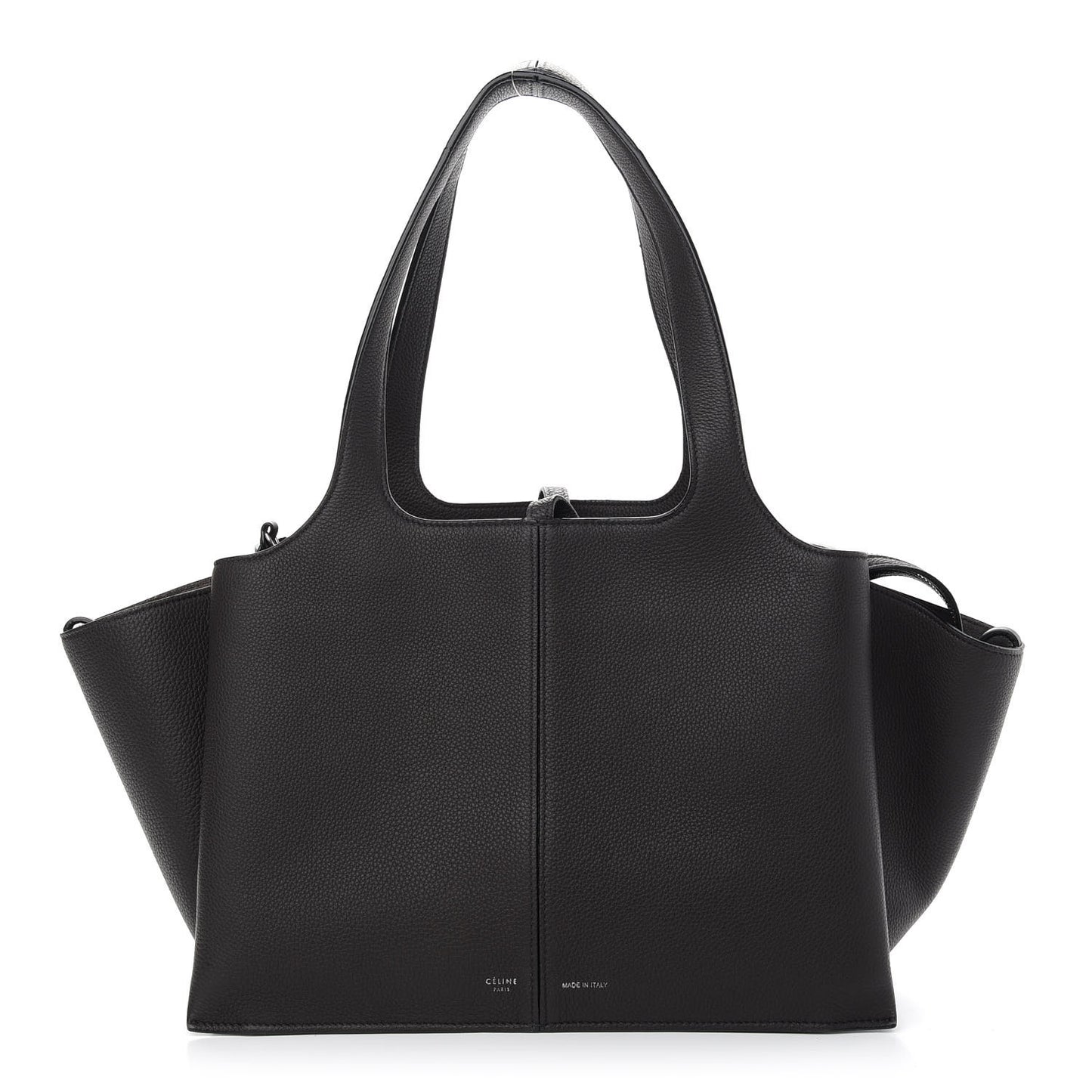 Baby Grained Calfskin Small Tri-Fold Bag Anthracite