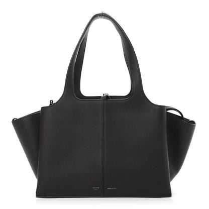 Celine Baby Grained Calfskin Small Tri-Fold Bag Anthracite 1 of 8