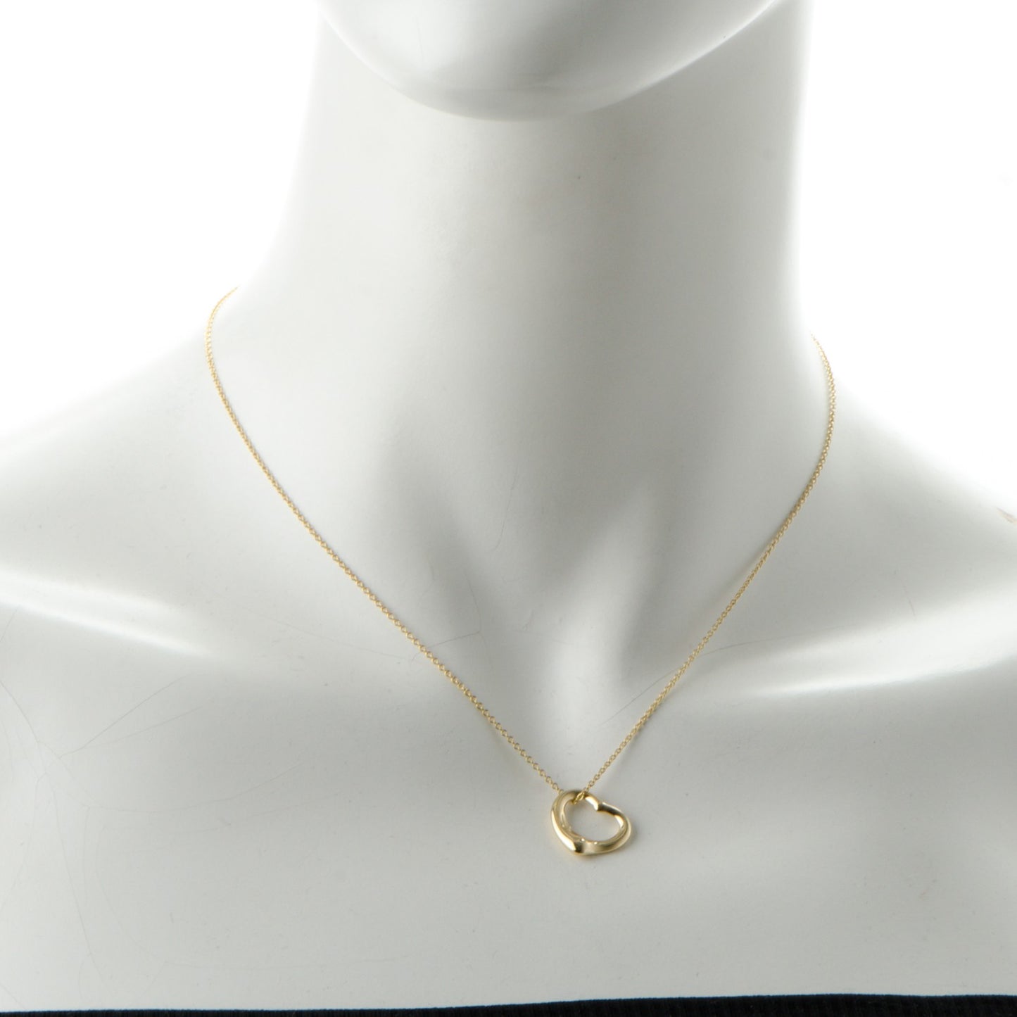18K Yellow Gold Elsa Peretti Small Open Heart Pendant Necklace