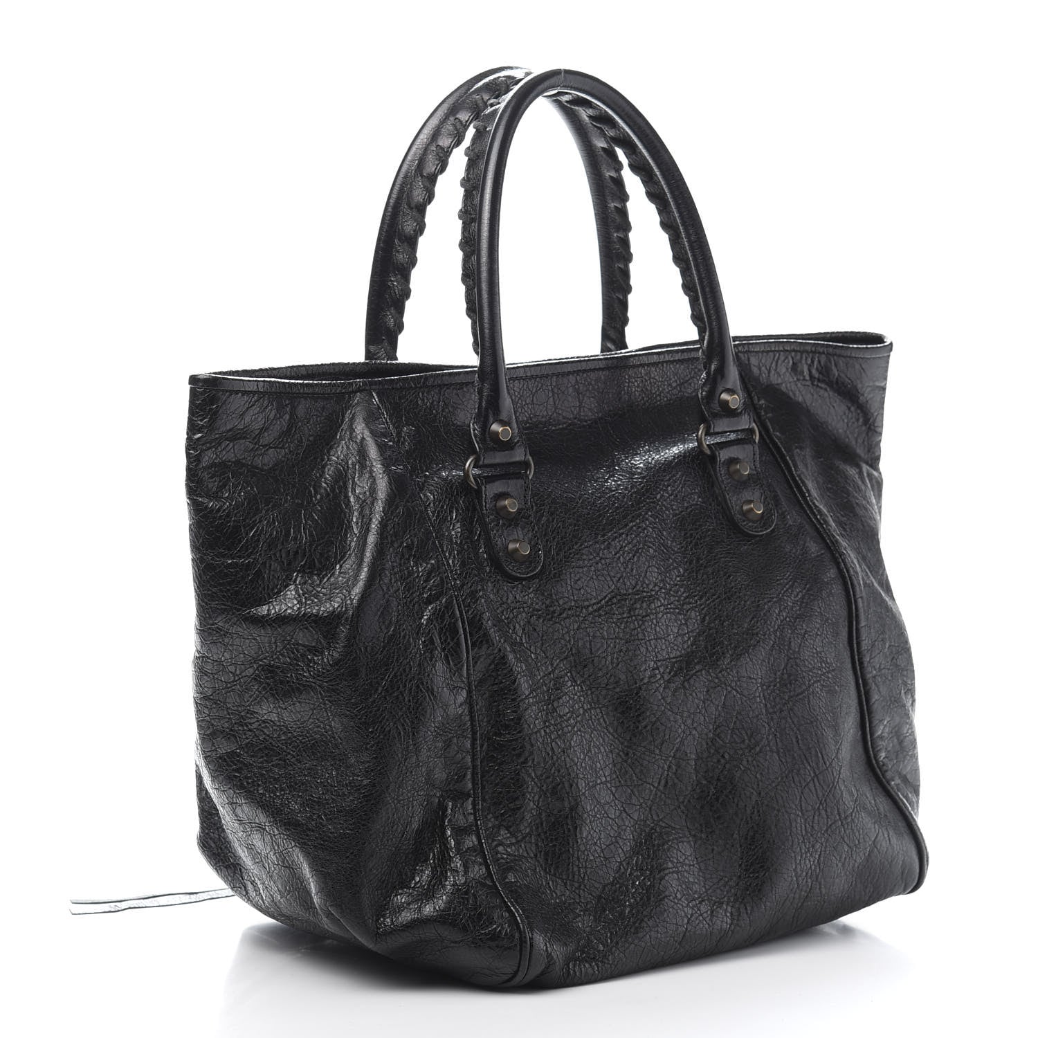 Balenciaga Agneau Classic Hardware S Sunday Tote Black 4 of 12
