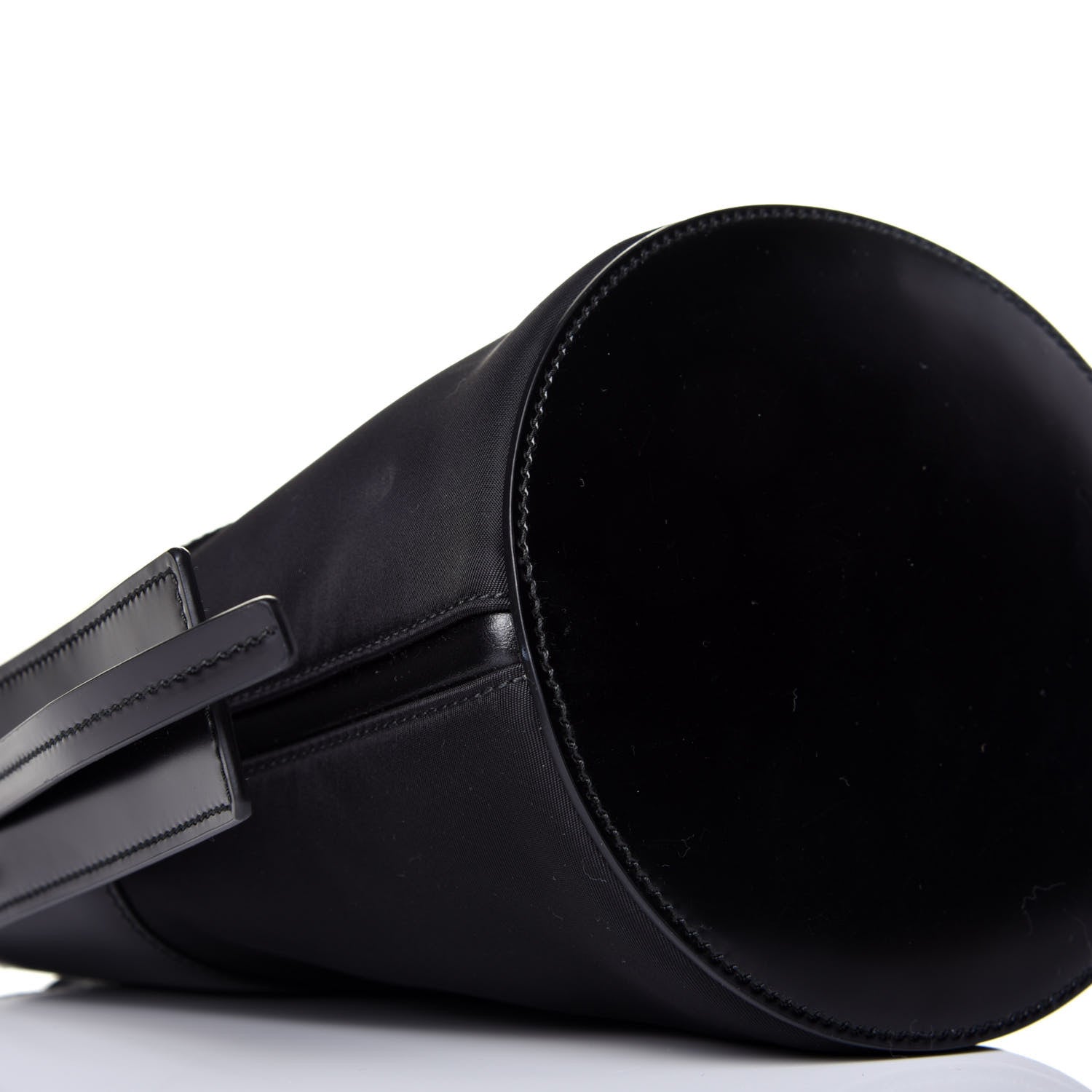 Prada Tessuto Spazzolato Ouverture Bucket Bag Black 9 of 10