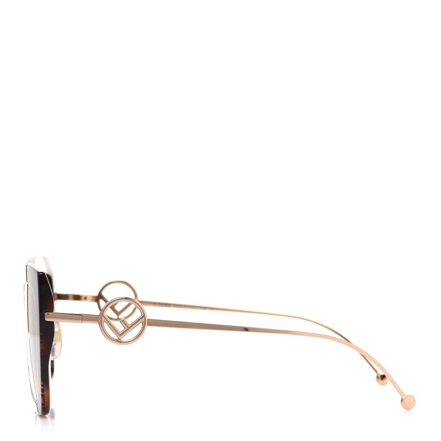 Fendi Acetate Metal F is Fendi FF Square Cat Eye Sunglasses FF 0424/F/S Havana 3 of 9
