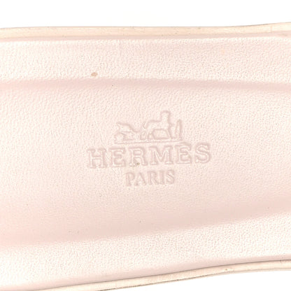 Hermes Box Calfskin Oran Sandals 41 Rose Pale 8 of 11