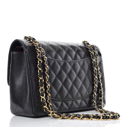 Chanel Caviar Quilted Jumbo Double Flap Black 3 of 11