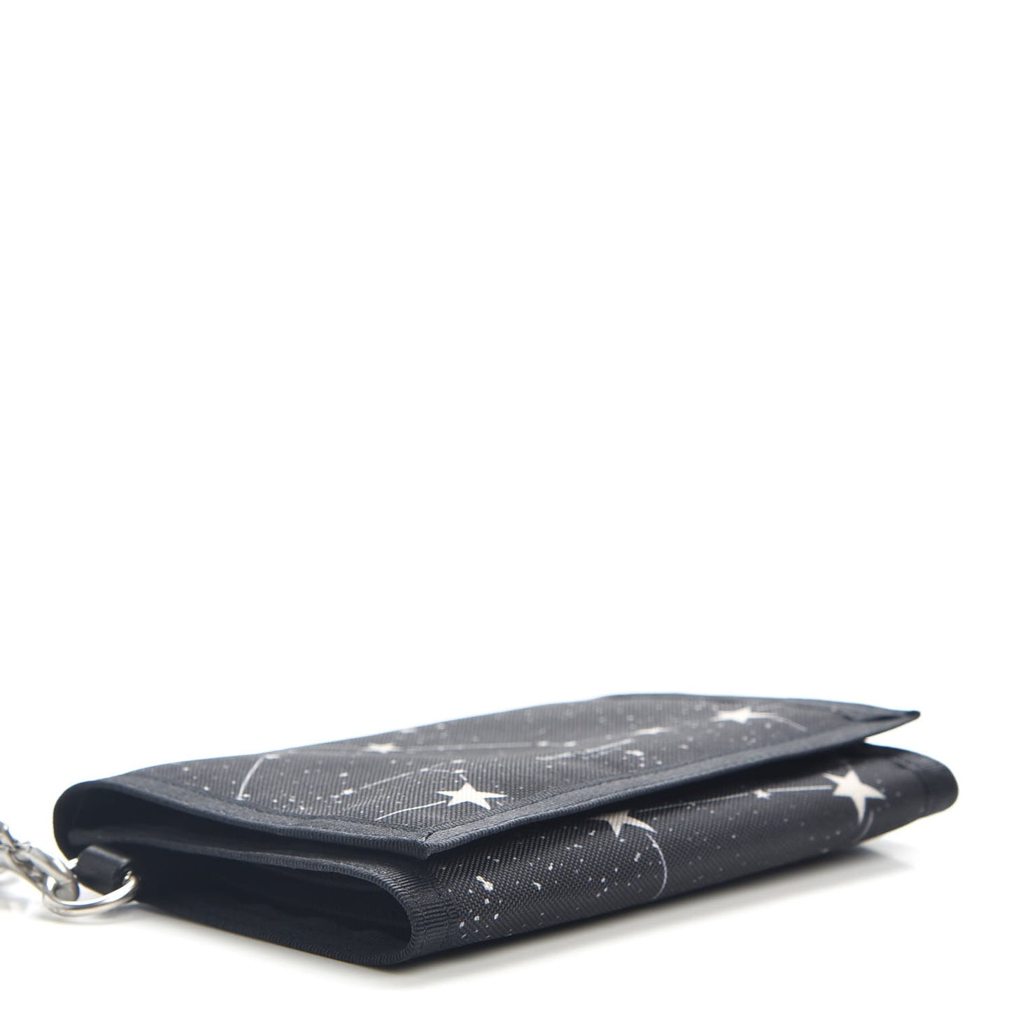 Nylon Constellation Print Tiny Buffalo Wallet Black