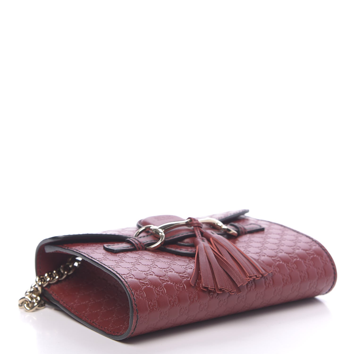 Gucci Soft Microguccissima Mini Emily Chain Shoulder Bag Rosso 4 of 10