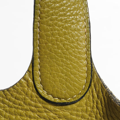 Hermes Taurillon Clemence Picotin 18 PM Vert Anis 10 of 11