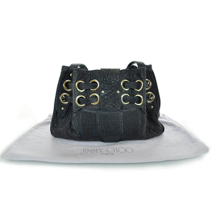 Jimmy Choo Drummed Leather Riki Blue 3 of 10