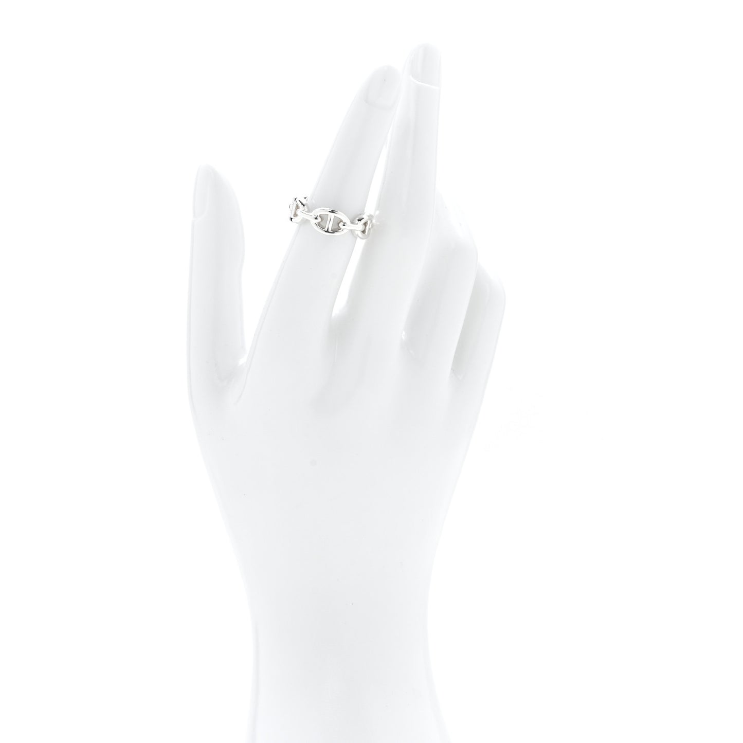 Sterling Silver PM Chaine d'Ancre Enchainee Band Ring 52 6