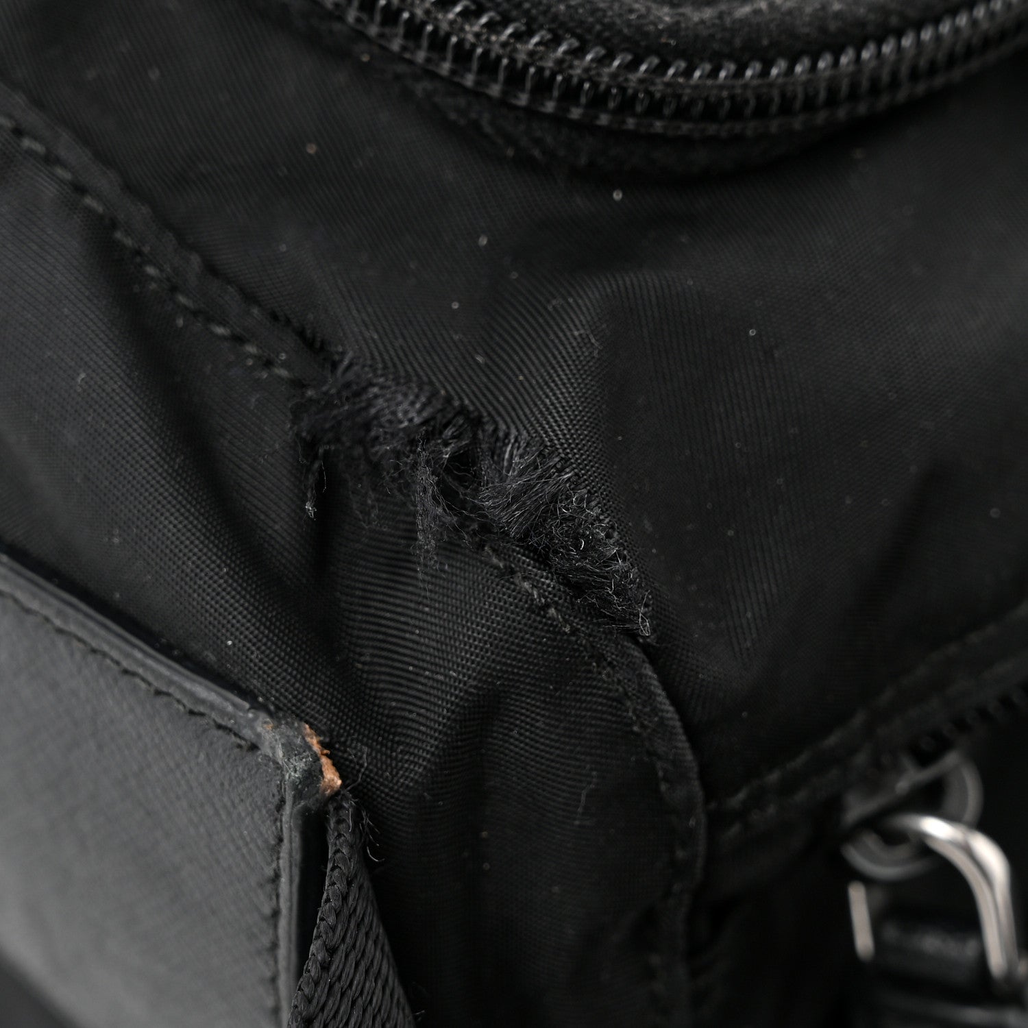 Prada Tessuto Nylon Saffiano Vela Messenger Bag Black 11 of 11