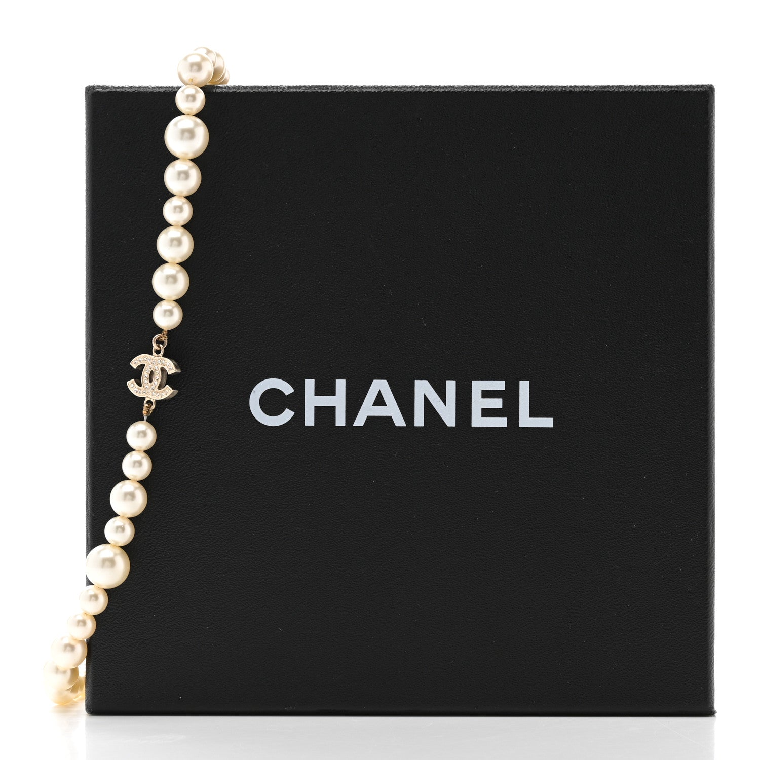 Chanel Crystal Pearl CC Short Necklace Gold 7 of 7