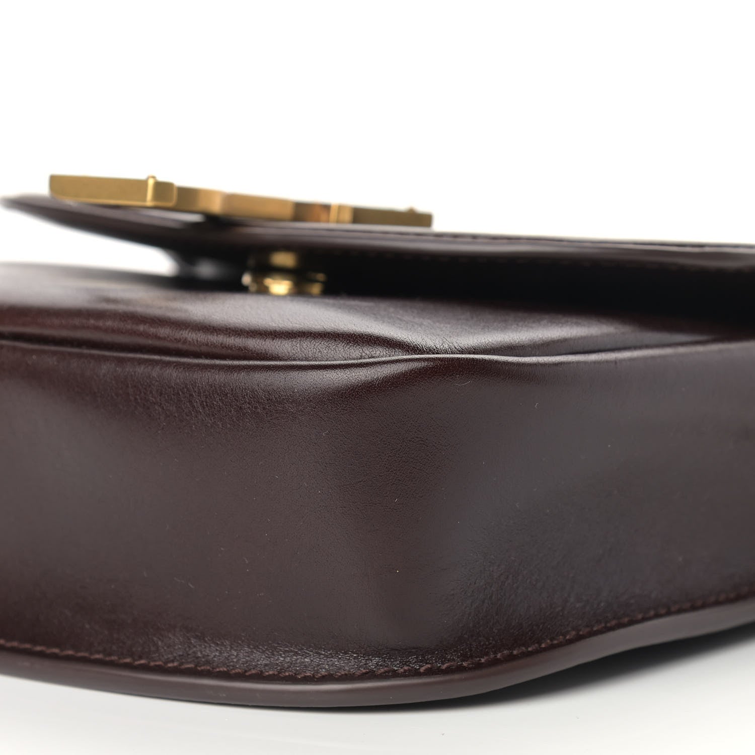 Saint Laurent Calfskin Monogram Woven Small Kaia Satchel Burnt Brown 9 of 14