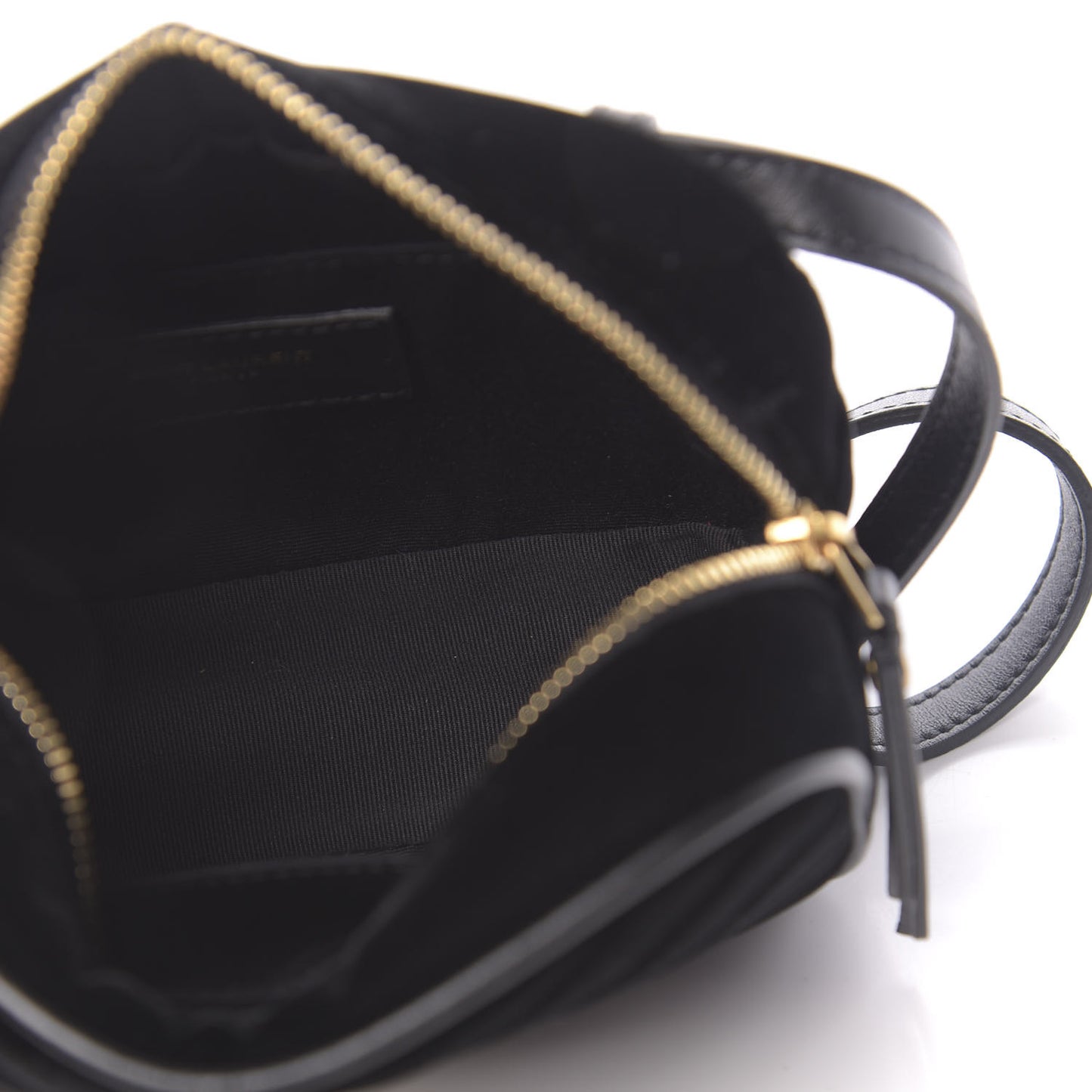 Velour Matelasse Monogram Lou Belt Bag Black