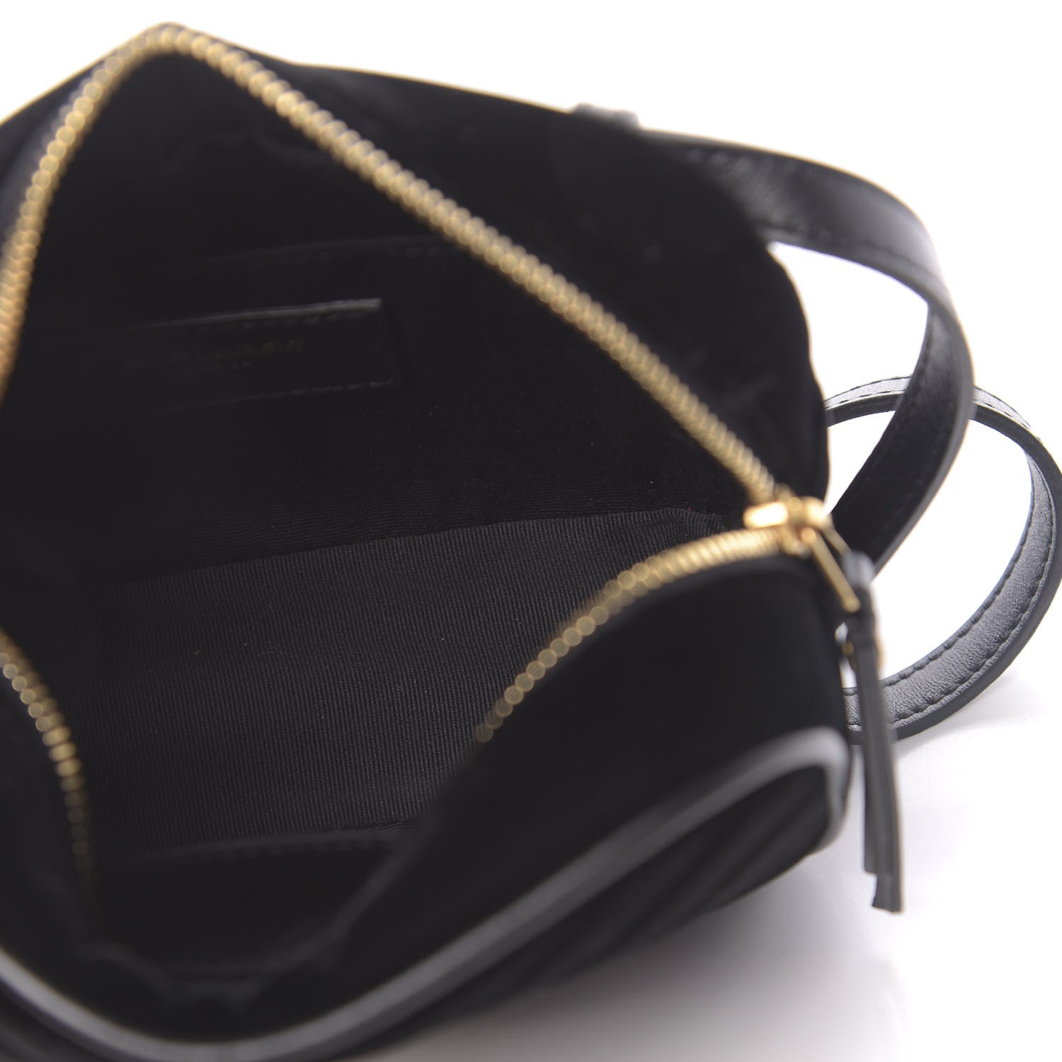 Saint Laurent Velour Matelasse Monogram Lou Belt Bag Black 5 of 10