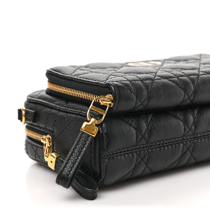 Christian Dior Supple Calfskin Caro Double Pouch Black 7 of 8