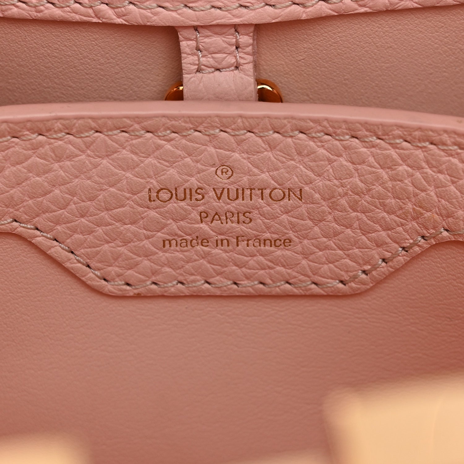 Louis Vuitton Taurillon Capucines BB Cream Beige Pearly Pink 6 of 10