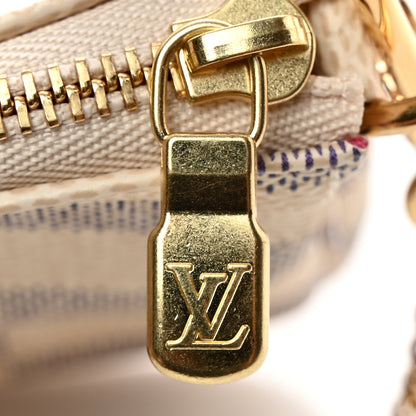 Louis Vuitton Damier Azur 2021 Christmas Animation Hollywood Mini Pochette Accessories Fuchsia 8 of 8