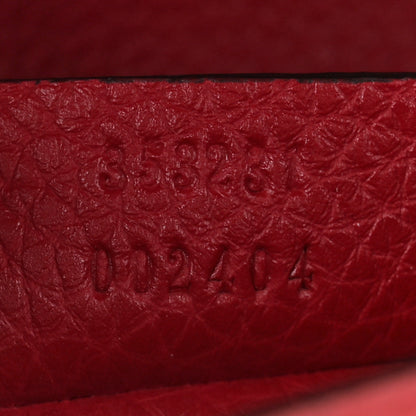 Gucci Grained Calfskin Large Bright Bit Flap Bag Red 8 of 13