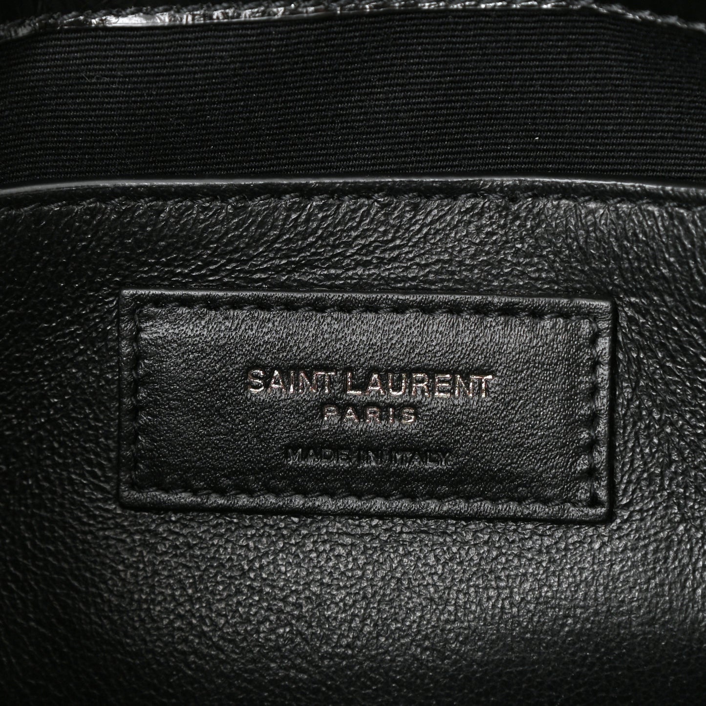 Crinkled Lambskin Matelasse Monogram Baby Niki Chain Satchel Black