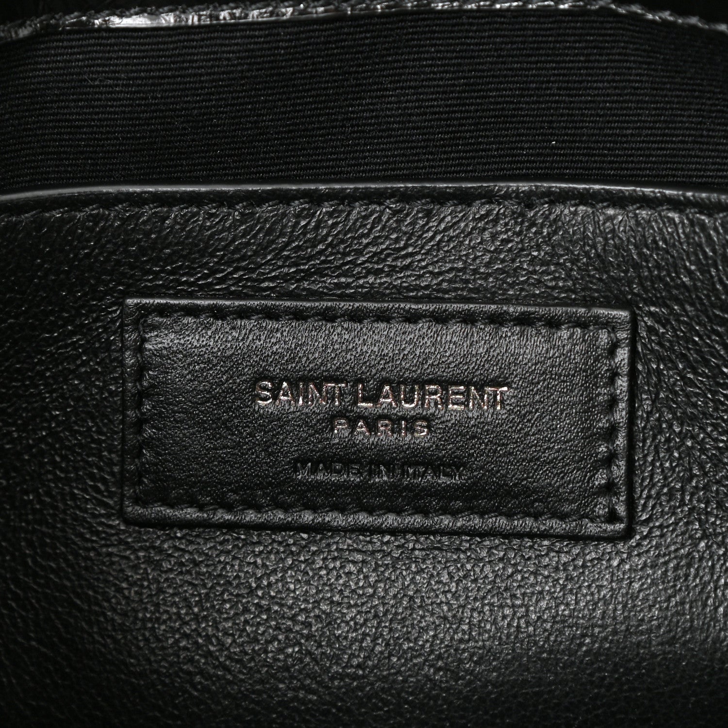 Saint Laurent Crinkled Lambskin Matelasse Monogram Baby Niki Chain Satchel Black 7 of 12