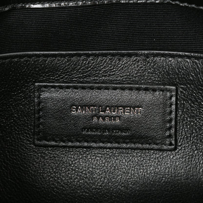 Saint Laurent Crinkled Lambskin Matelasse Monogram Baby Niki Chain Satchel Black 7 of 12