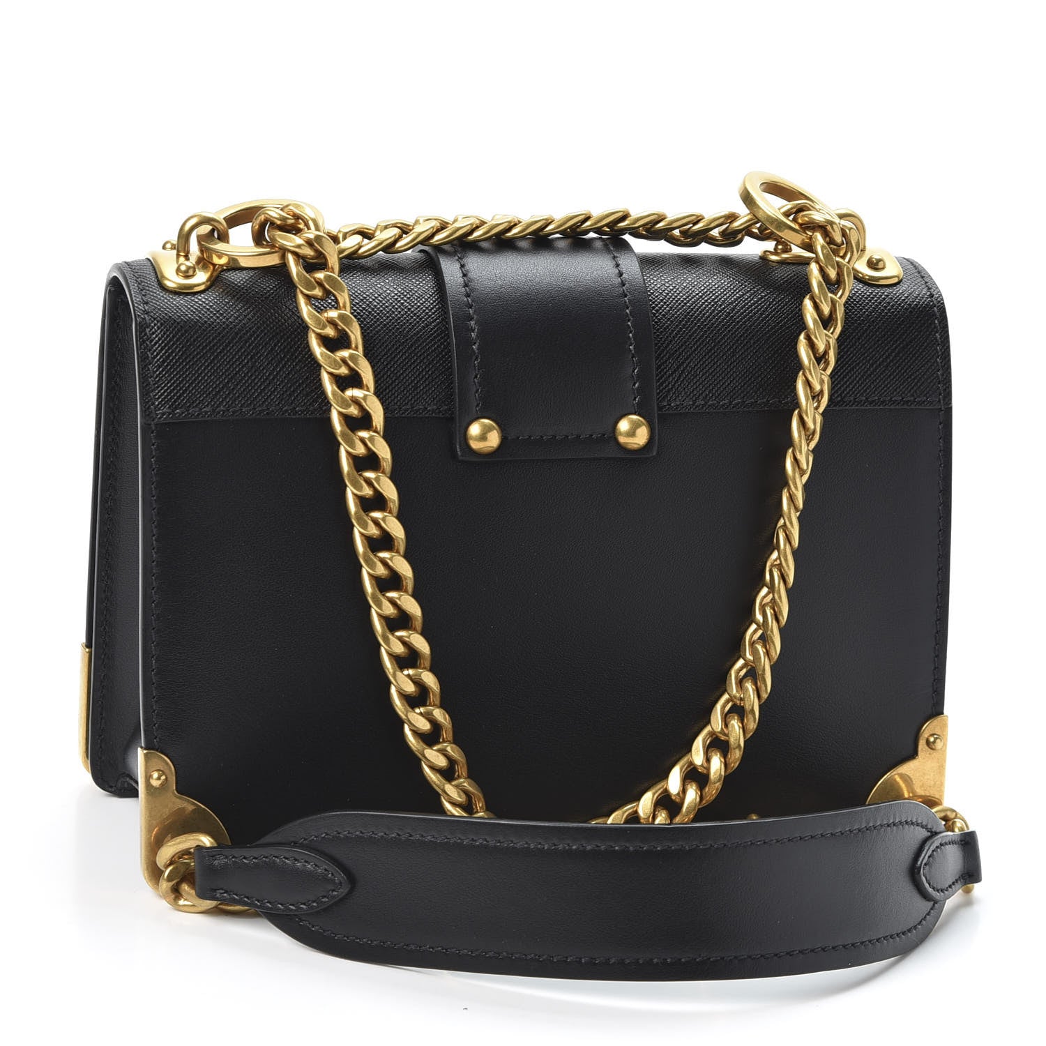 Prada City Calf Saffiano Cahier Bag Black 2 of 8