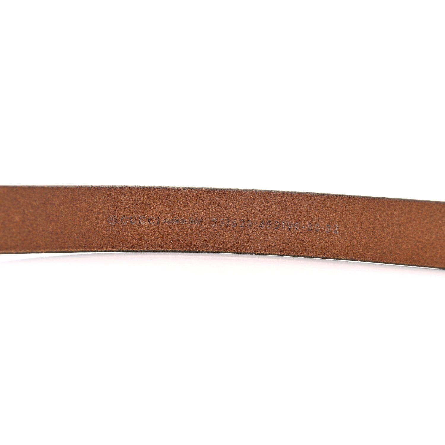 Gucci Calfskin Metal Belt 80 32 Brown 3 of 5