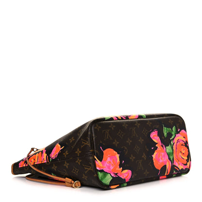 Louis Vuitton Monogram Roses Neverfull MM 4 of 14