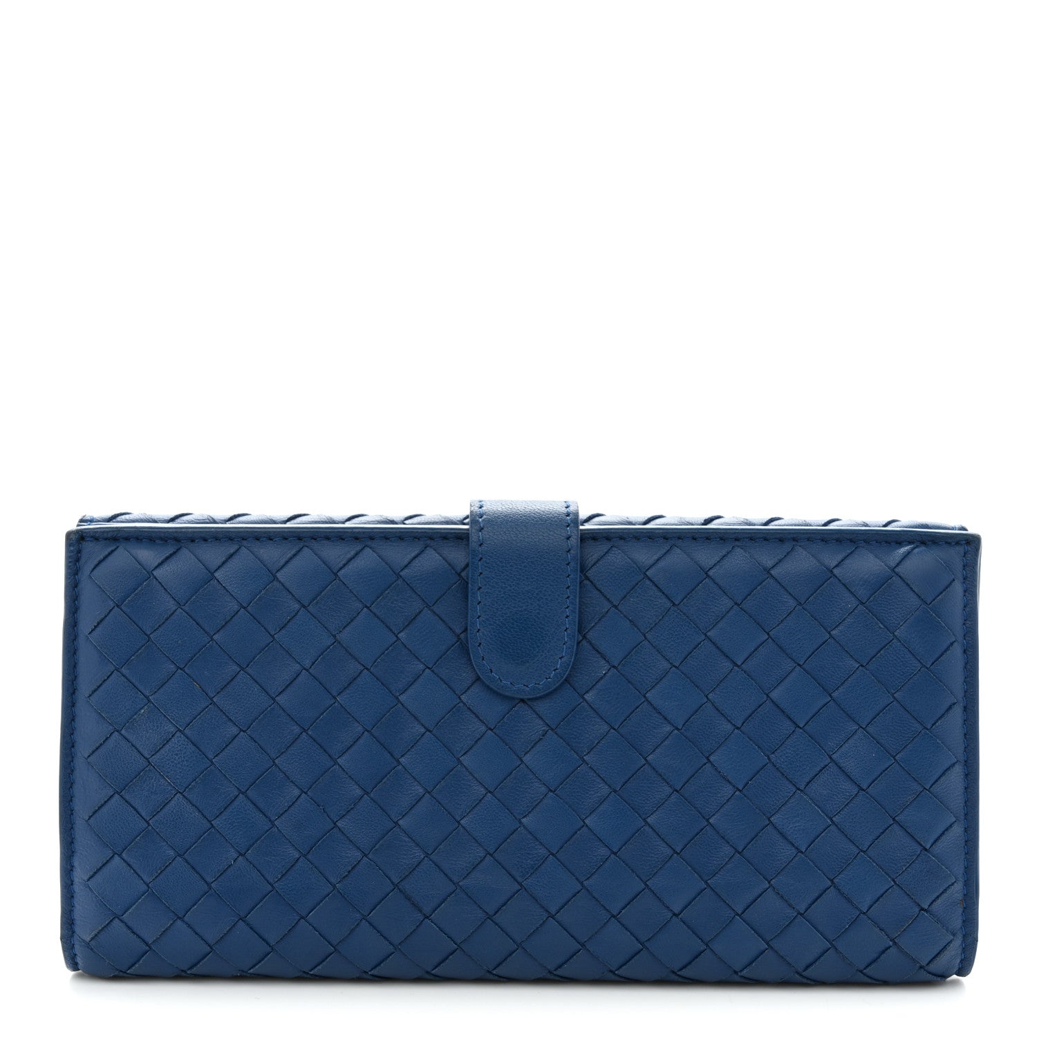 Bottega Veneta Nappa Intrecciato Continental Flap Wallet Bluette 1 of 7