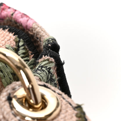 Christian Dior Canvas Petites Fleurs Embroidered Mini Lady D-Lite Rose Multicolor 11 of 11