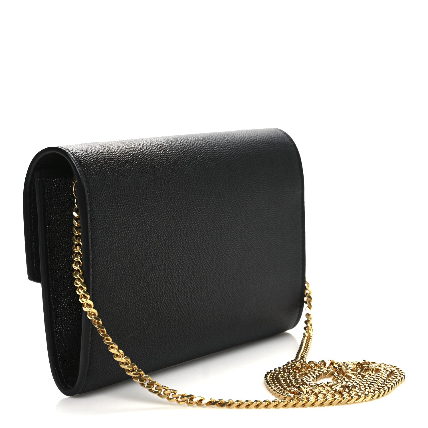 Saint Laurent Grain De Poudre Uptown Chain Wallet Black 4 of 10