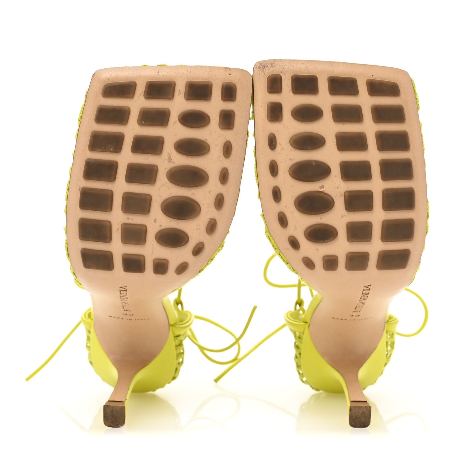 Mesh Nappa Stretch Ankle Tie Sandals 39 Kiwi